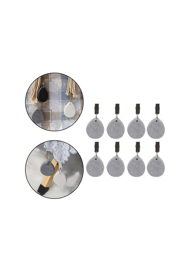 Homyl 8x Masa Örtüsü Ağırlıkları Yemek Masası Bahçe İç Gri 4 Cm