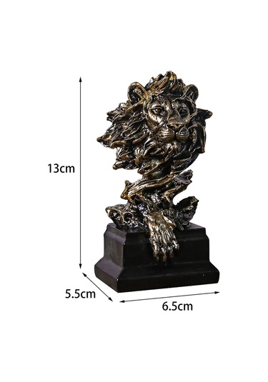 Suntek Magideal Aslan Kafası Heykeli El Sanatları Masa Süsleme Bronz