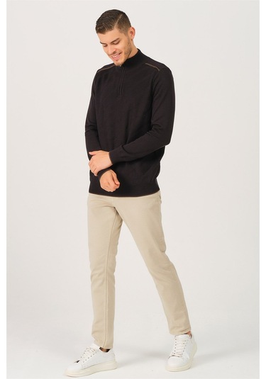 V0890 Dewberry Dıo Rıse Erkek Kazak-siyah Siyah