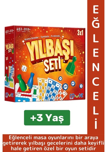 Eğlenceli Christmas Etkinlik Kızmabirader Tombala Fırdöndü 3 İn 1 Çocuk Aile Oyun Özel Yılbaşı Seti