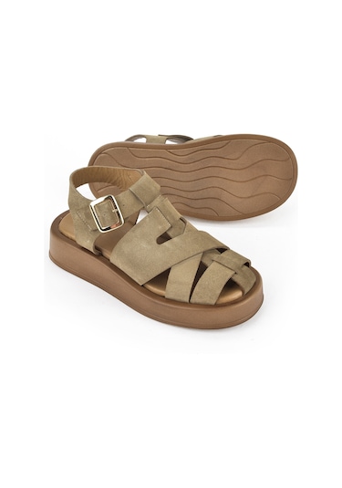 Ziya, Hakiki Deri Kadın Sandalet 1511033z25013 Bej 1511033z25013 340 Bej