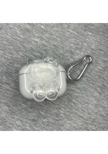 Apple Airpods Pro 2. Nesil Sevimli Karışık Figürlü Silikon Kılıf Şeffaf