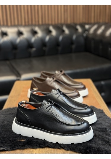 Erkek Loafer Ayakkabı %100 Deri Siyah