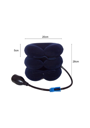 Youtek Evde Kullanan Trikatlı Lastikli Boyun Traksiyonu Cihazı - Kolay Şişirilebilir, Kasları Rafetlendirir, Kahverengi