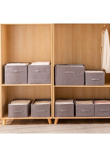 Dancemonkey Cbtx 53l Gardırop Elbise Saklama Kutusu - İmitasyon Keten Yıkanabilir Gri 140l