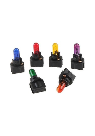 10 Adet T5 T6.5 Led Ampul W1.2w Araç İç Aydınlatma Gösterge Paneli Isı Göstergesi Mor