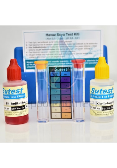 Havuz Suyu Test Kiti Sutest Klor Ph Ölçüm Kiti Sıvılı
