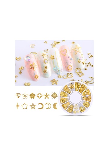 Vkemall "japon Çivi Dekorasyonu - Ay Yıldız Desenli Metal Aksesuarlar, 200 Parça" Diğer