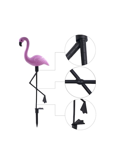 Sones 3'ü 1 Arada Su Geçirmez Güneş Enerjili Flamingo Çim Lambası Led Bahçe Yolu Peyzaj Işıkları Gece Lambası