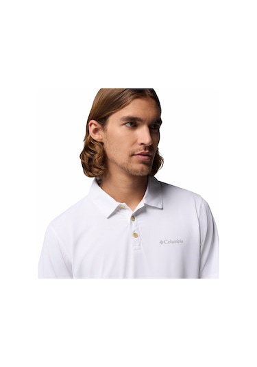 Columbia Am1495 Tech Trail Utility Polo Erkek T-shirt-32726 Beyaz