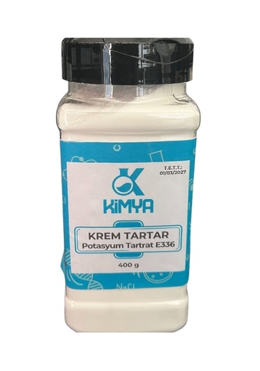 Krem Tartar E336 400 Gr - Food Grade Potasyum Tartarat - Pratik