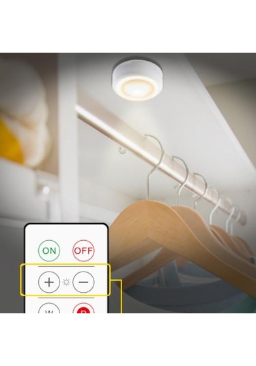 Inf Led Spot Seti 2 Pratik Uzaktan Kumandayla 6 Şık Işık Diğer