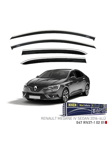Renault Megane 4 Sd 2016-2025 Kromlu Cam Rüzgarlığı 4lü Mugen