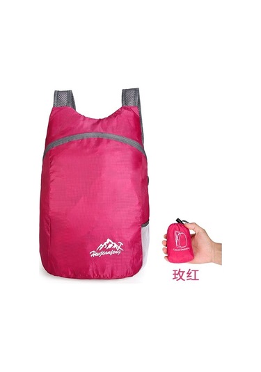 Silkroadselect Ultra Hafif Taşınabilir Katlanabilir Sırt Çantası Su Geçirmez Açık Hava Seyahati Eğlence Çantası Büyük Kapasiteli 20l Tfvzp0 Gri - Kırmızı