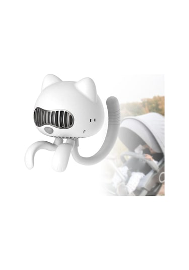 Suntek 4 Hız Arabası Fanı Bükülebilir Kordonlu Araba Pembe