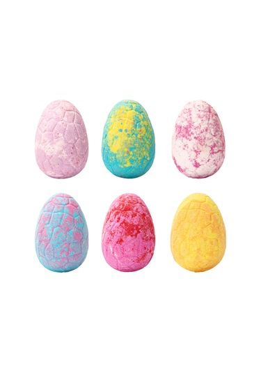 Vkemall Dino Banyo Tuzu Topları Seti - 6 Adet 120g Nemlendirici Ve Rahatlatıcı