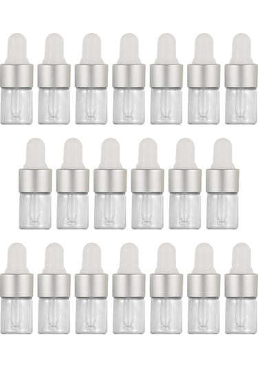 Suntek Magideal 20 Parça Boş Cam Damlalık Şişeleri Gümüş 1ml