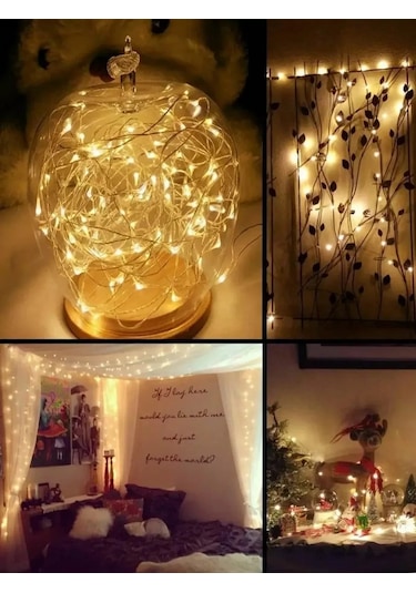 Familylove Pil İle Çalışan Buket Çiçekleri İçin Sıcaklık Işıkları, Civalı, Küçük 254306502 Beyaz