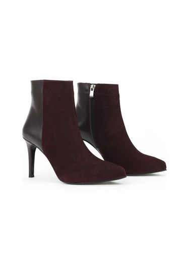 Ziya, Kadın Hakiki Deri Bot 1531030z25104 Bordo 1531030z25104 400 Bordo