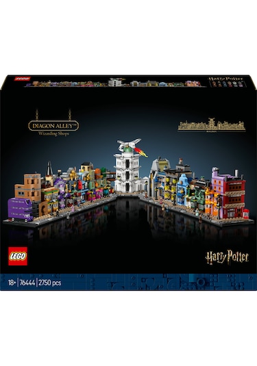 LEGO® Harry Potter™ Diagon Yolu Büyücü Mağazaları 76444 - Yetişkinler için Koleksiyonluk Yaratıcı Sergileme Modeli Yapım Seti (2750 Parça)