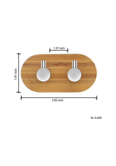 Yapışkanlı Kanca, Banyo Havlu Askısı Kancaları Mutfak Yatak Odası Duvar Kancaları Çubuk Kanca, Bambu Ve Paslanmaz Çelik Çok Renkli