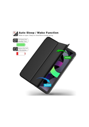 İpad Air Uyumlu 10.9 2022 10.nesil Redclick Smart Cover Kalem Bölmeli Standlı 1-1 Kılıf Kılıf