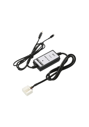 Gajeena Honda Araçları İçin Beyaz Başlık Qx191 Modeli Cd Değiştirici Yerine Aux Ve Usb Ses Adaptörü - 3.5mm Girişi İle İphone Şarj Desteği Siyah