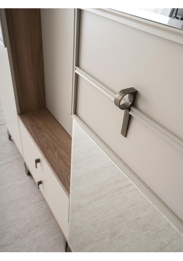 Ay Işığı Asklıklı Çekmeceli Ayakkabılık Portmanto 160x40x204cm Ceviz