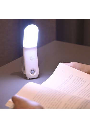 Springsun Led Gece Lambası: Dokunmatik Ve İnsan Algılama, 3 Renk Tonu, 270 Döner, 1800mah Pil - Mutfak, Dolap, Koridor Için Beyaz