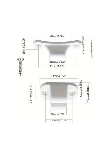 Dashanshop 3 Adet Beyaz Rv Kapı Tutucu Seti 12 Vidalı Karavan Ve Tekne