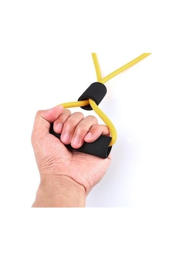 Ollevra Direnç Bandı 8 Şeklinde Yoga Plates Ve Vücut Geliştirme Egzersiz Bandı Sarı