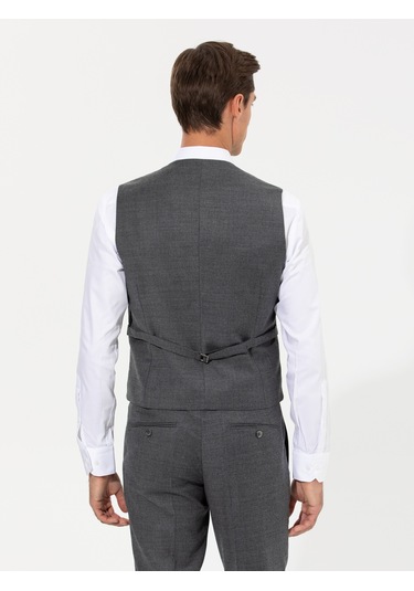 Cacharel Gri Slim Fit Yelek