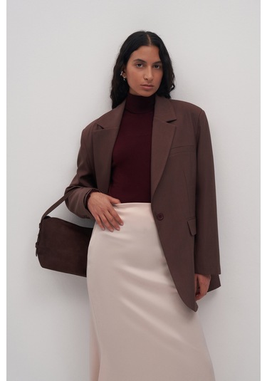 Maxi Saten Etek Ekru