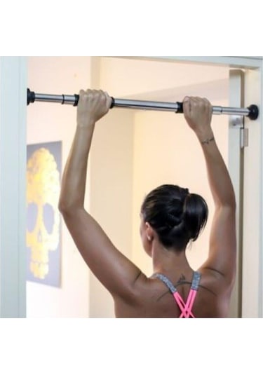 Sina Hediyelik 80 130 Cm Krom Kapı Barı Koridor Barfiksi Barfix Spor Aleti Demiri Barfiks Çubuğu