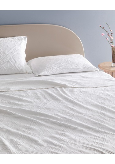 Madame Coco Marjolaina Çift Kişilik Yatak Örtüsü Yo0000000062 Beyaz