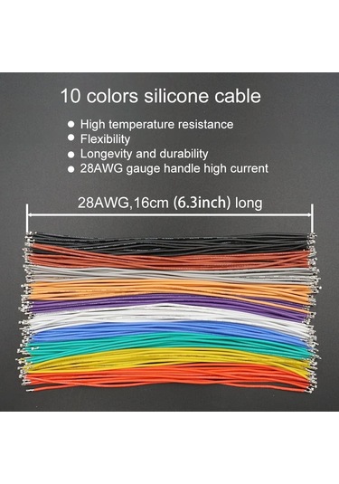 1 Kit Önce Ön Silikon Konektörleri Ve Jst Zh 1.5 Konektör 160mm 6.3 İnç İle Uyumlu Kablolar