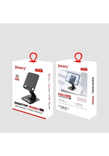 Jmary Mk-62 Ayarlanabilir Katlanabilir 360 Derece Dönebilen Telefon Ve Tablet Standı Siyah