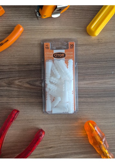 No:10 Plastik Dübel 30 Adet Duvar Dübeli