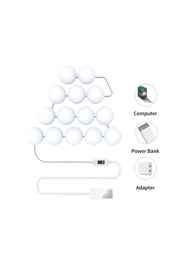Vkemall 10 Adet Led Makyaj Aynası Işıkları Akıllı Sensör Kontrolü Tuvalet Aynası Işıklar