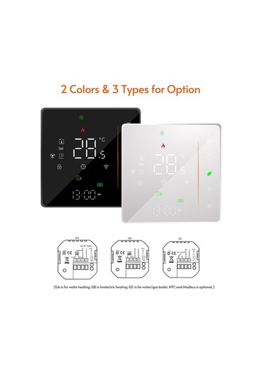 Pazly Siyah Bht-006gclw Kazan Isıtma Termostat: Wifi, Dokunmatik, Akıllı Uygulama, Alexa & Google Home Desteği