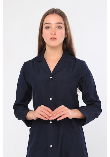 Uniprom Kadın İş Önlüğü Temizlik Görevlisi Hademe Aşçı Stajyer Lacivert