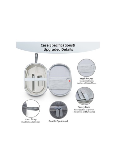 Pazly Jys Jys-app001 Vision Pro Vr Aksesuarları Koruma Kılıfı Çantası, Gri Keten Kapak