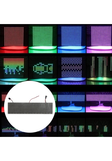 Homyl Led Piksel Matris Paneli Ws2812b Rgb Dijital 8x32cm