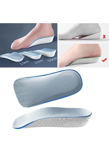 Dolıty 2 Adet Görünmez Topuk Kaldırma Uçları Uzun 2,5-cm