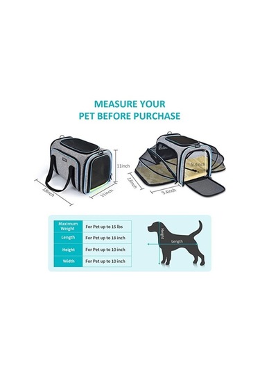 Jzcat Köpekler ve Kediler İçin 3'ü 1 Arada Taşıma Çantası