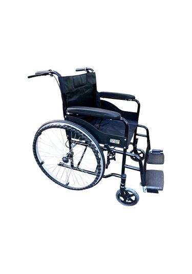 Frenli Tekerlekli Sandalye Hasta Transfer Sandalyesi 1.sınıf Siyah Renk