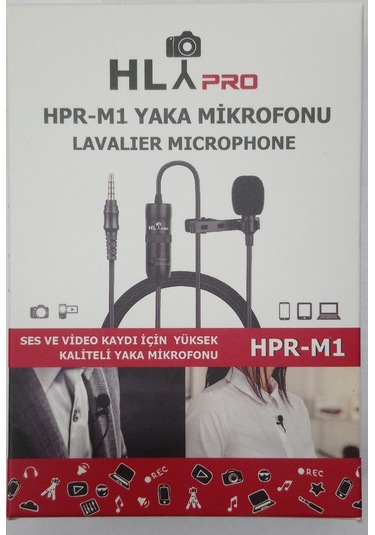 Profesyonel Youtuber Yaka Mikrofonu Hpr M1 Mikrofonu