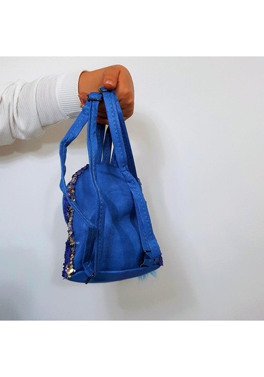 Fiyra Crn Bebe Mavi Pullu Kız Çocuk Sırt Çantası 16cmx20cmx10cm Mavi