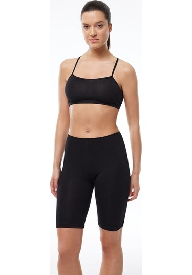 Malabadi Kadın Siyah Dizüstü Modal Tayt 112 SiYAH