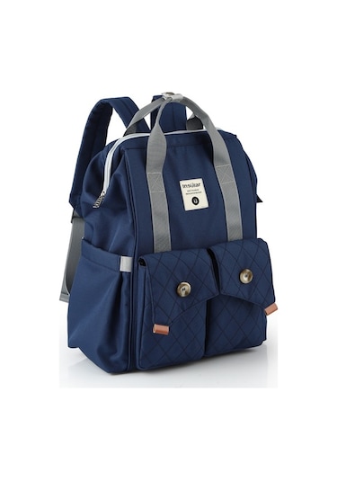 Novahub Moveevo Su Geçirmez Bebek Bezi Sırt Çantası, Çok Amaçlı Seyahat Çantası Mavi